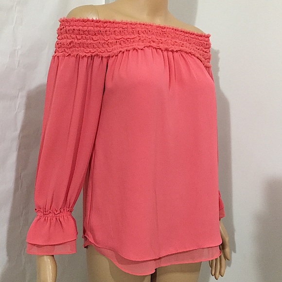 White House Black Market Smocked Ruffle Top - Picture 13 of 16